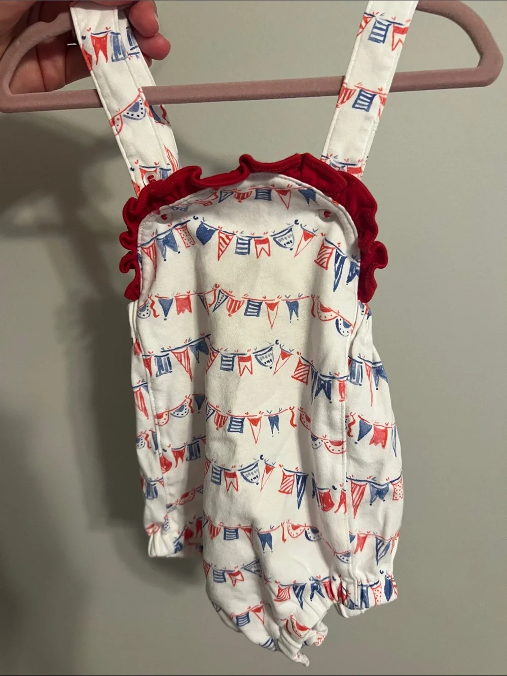 Proper Peony Old Glory Flag Bubble Romper